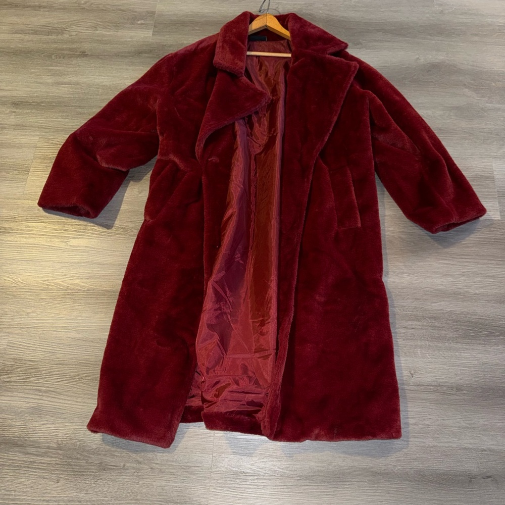 Elegant Maroon Teddy Jacket for Women